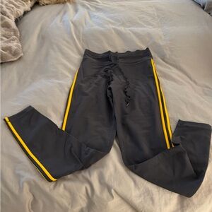 The Upside Charcoal leggings with Yellow Accents